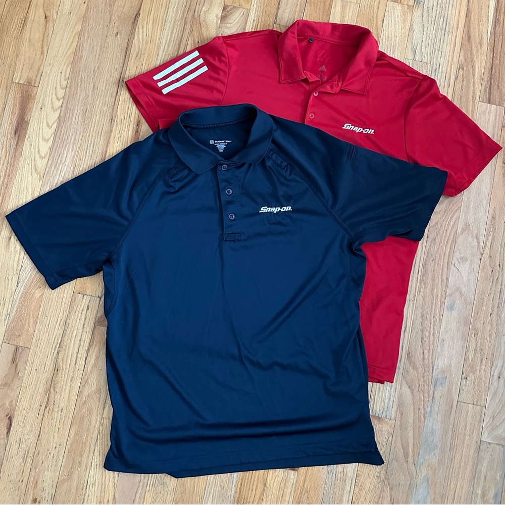 2 Snap On Tools Men’s Polo Shirts Size Medium Excellent Condition!